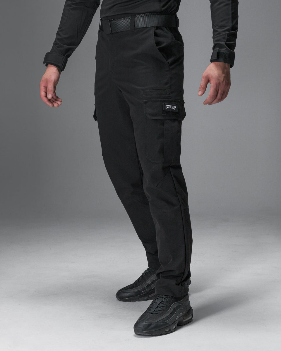 Combat Reflective Black Cargo Pants