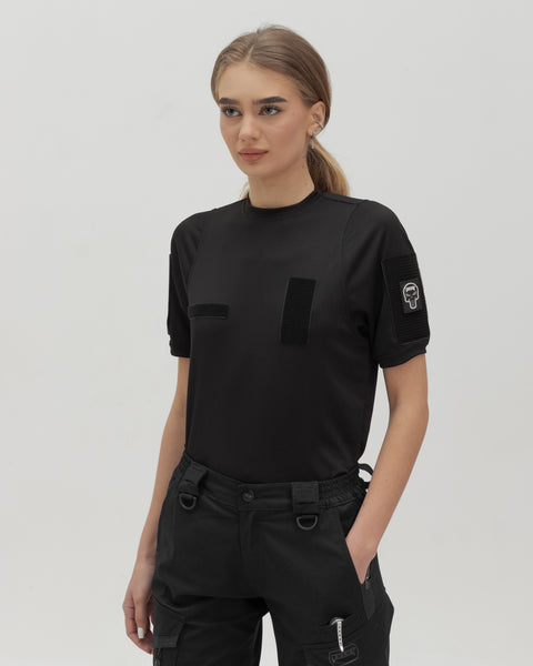 Szybkoschnąca koszulka taktyczna dla kobiet BEZET czarna