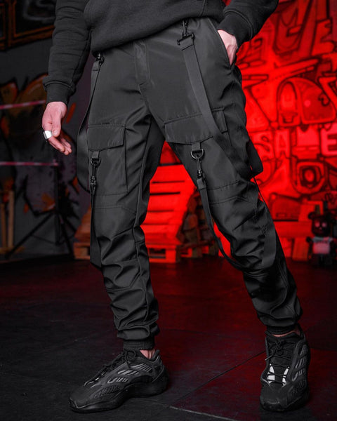 Spodnie męskie bojówki "KAZHAN" czarne