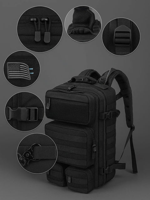 Tactical Climbing Backpack BEZET Sports Outdoor Hiking Trekking