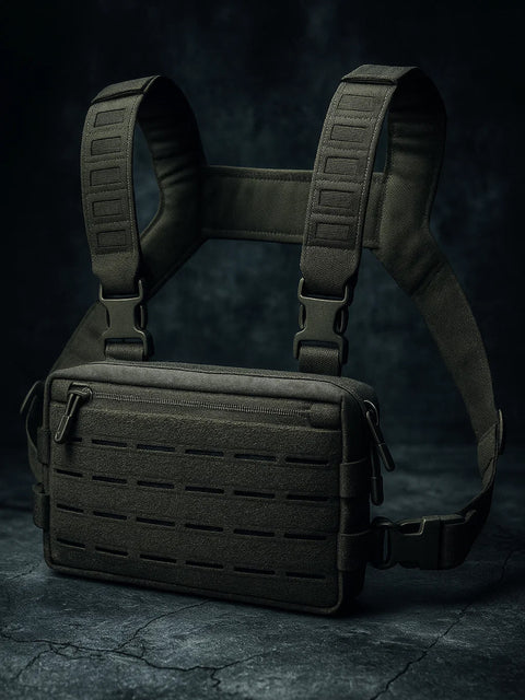 Tactical backpack chest hanging bag, running chest bag BEZET