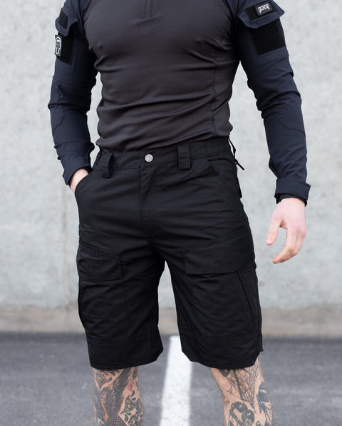 Men's Tactical Cargo Shorts Military Black