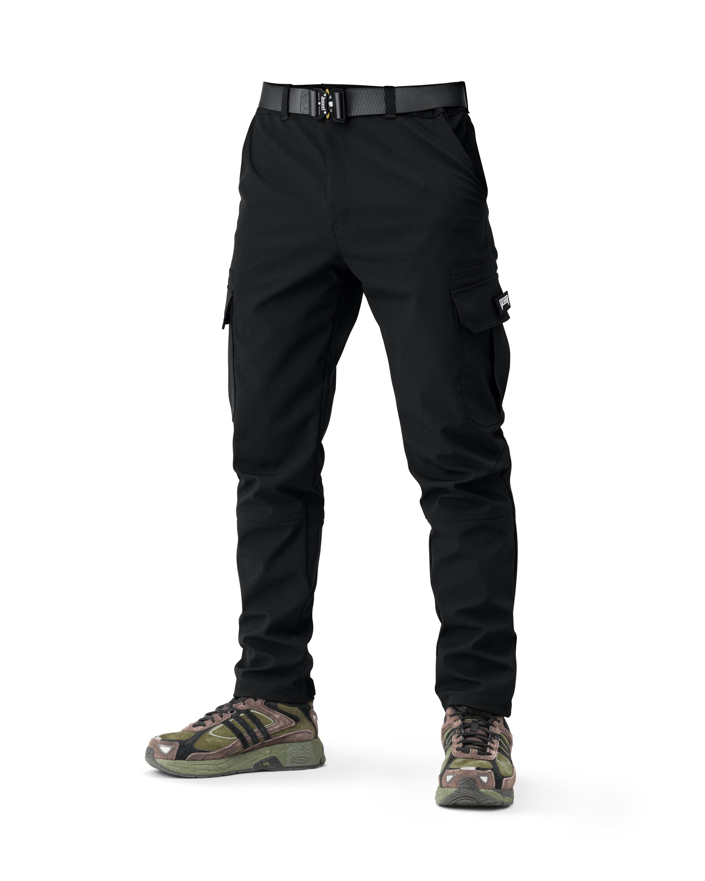 Combat Reflective Black Cargo Pants main image 1