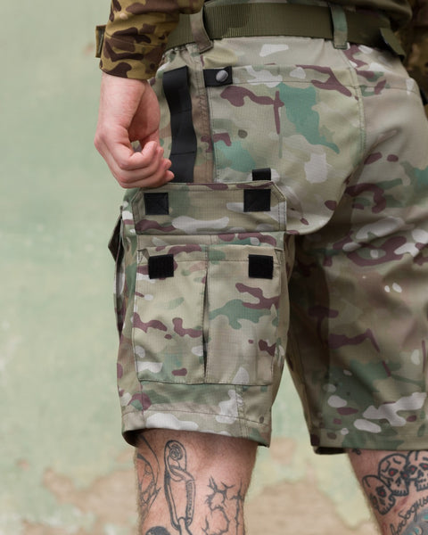 Men's Tactical Cargo Shorts Machete camouflage
