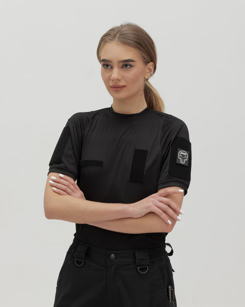 Szybkoschnąca koszulka taktyczna dla kobiet BEZET czarna