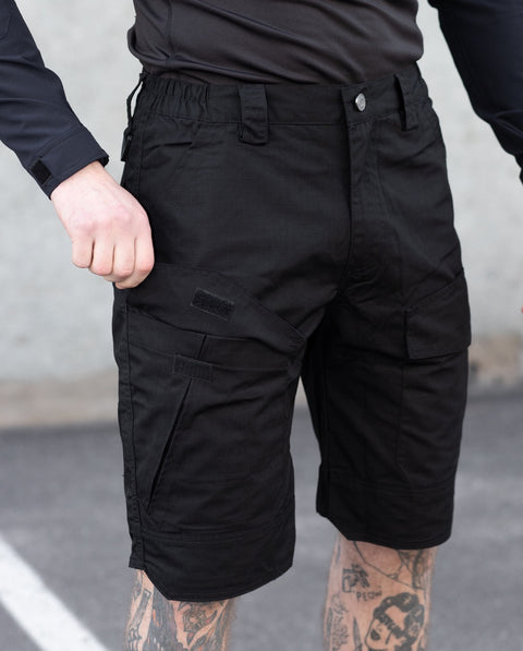 Men's Tactical Cargo Shorts Military Black