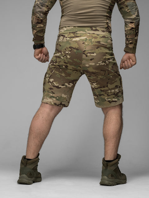 Quick-Dry taktické cargo šortky Adventure khaki