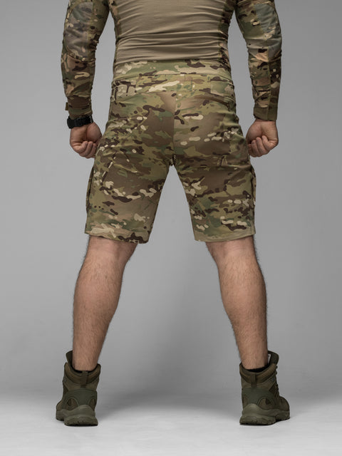 Quick-Dry taktické cargo šortky Adventure khaki