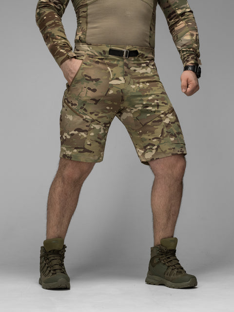 Quick-Dry taktické cargo šortky Adventure khaki