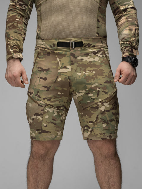 Quick-Dry taktické cargo šortky Adventure khaki