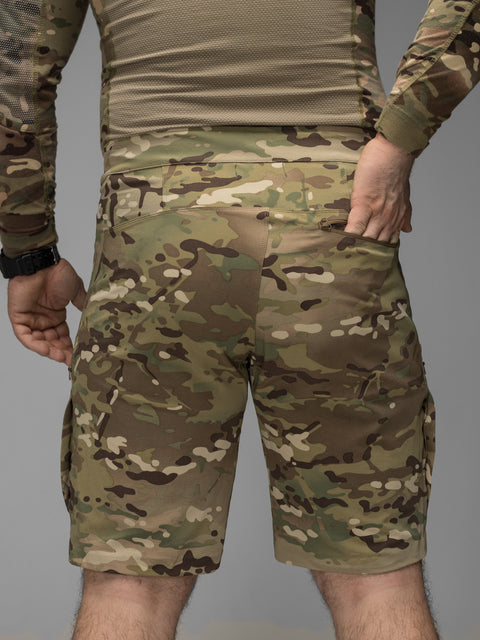 Quick-Dry taktické cargo šortky Adventure khaki