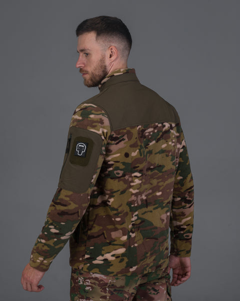 Men's fleece Fleece jacket in camouflage