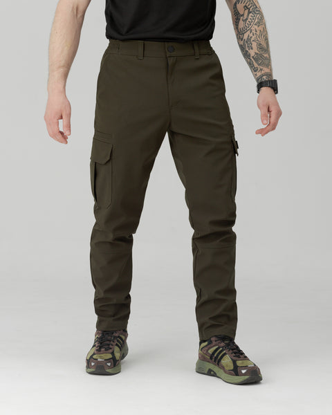 Spodnie męskie bojówki Basic khaki