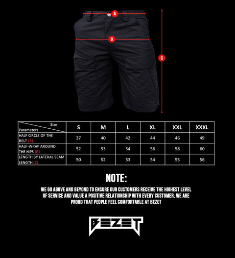 Men's Echelon tactical cargo shorts black