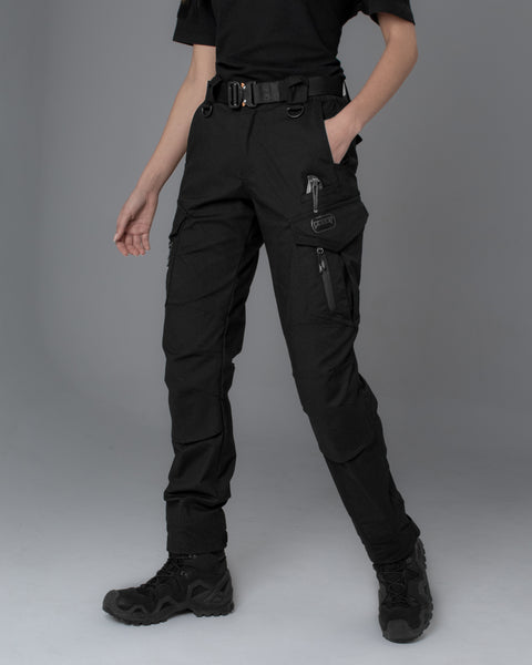 Spodnie taktyczne cargo dla kobiet BEZET Onyx czarne
