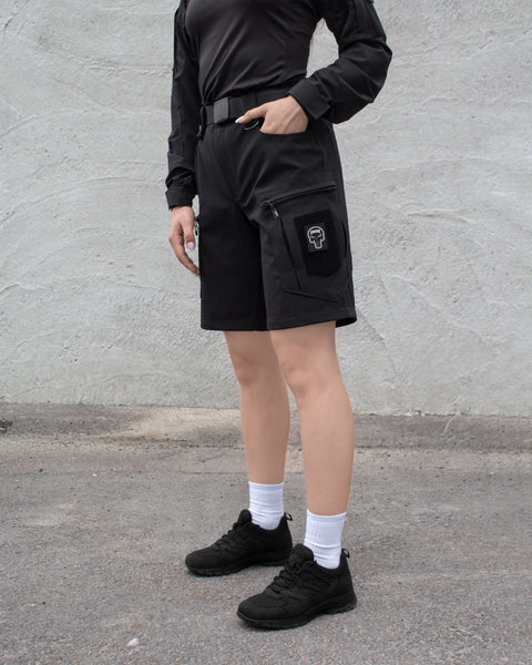Tactical cargo shorts for women Echelon black