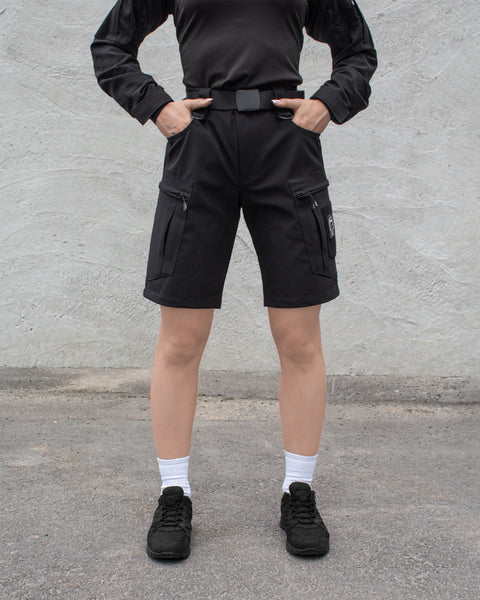 Tactical cargo shorts for women Echelon black