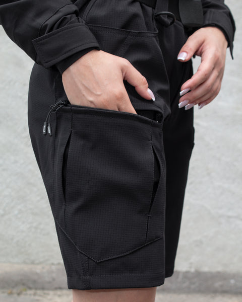 Tactical cargo shorts for women Echelon black