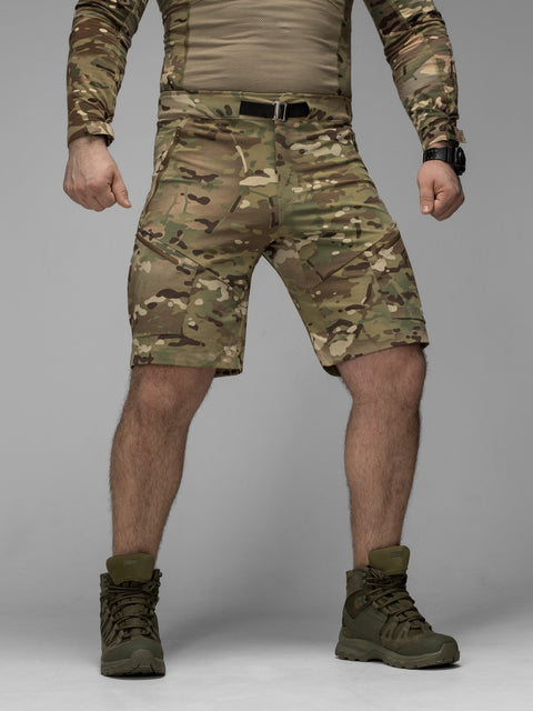 Quick-Dry taktické cargo šortky Adventure khaki