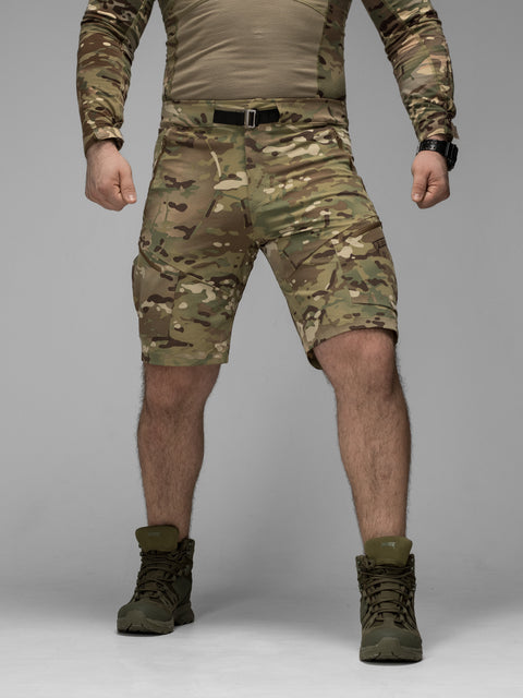 Quick-Dry taktické cargo šortky Adventure khaki