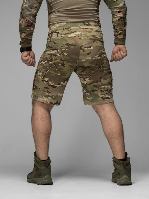 Quick-Dry taktické cargo šortky Adventure khaki