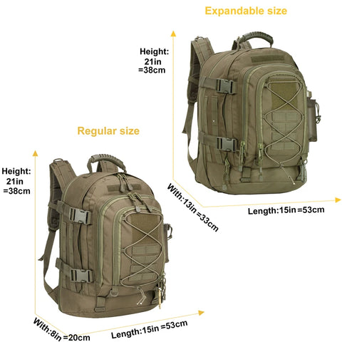 Outdoor Tactical Backpack BEZET Outdoor Hiking Bag 65L