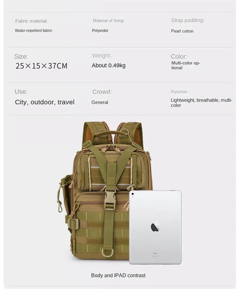 Oulylan Versatile Tactical Travel Camping Backpack BEZET