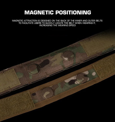 Magnetic Tactical Battle Belt MOLLE Double Layer BEZET