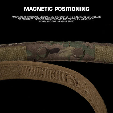 Magnetic Tactical Battle Belt MOLLE Double Layer BEZET