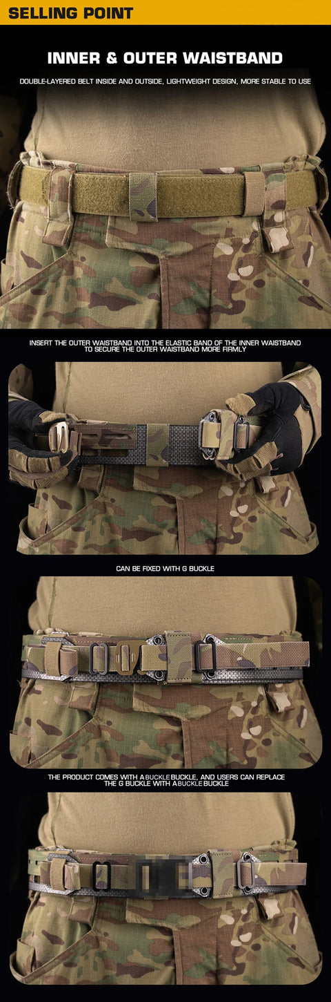 Taktický opasek Molle 2 v 1 Lehký lovecký výcvikový bojový opasek BEZET