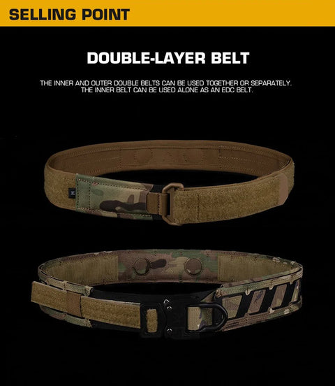 Magnetic Tactical Battle Belt MOLLE Double Layer BEZET
