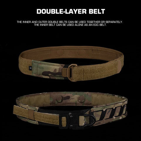 Magnetic Tactical Battle Belt MOLLE Double Layer BEZET