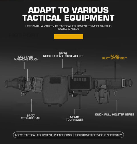 Tactical Padded Belt Hook Design MOLLE BEZET