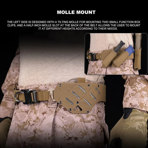 Tactical Belt Molle Quick Release Metal BEZET Belts 2 in 1