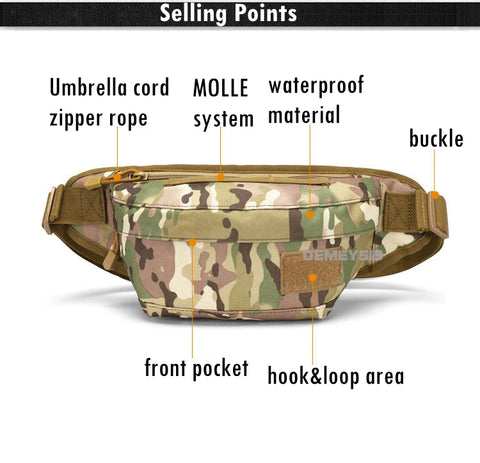 Waterproof Oxford 800D Waist Bag BEZET