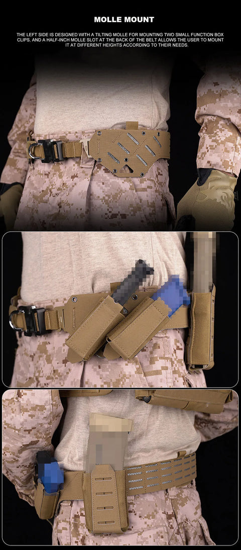 Tactical Belt Molle Quick Release Metal BEZET Belts 2 in 1