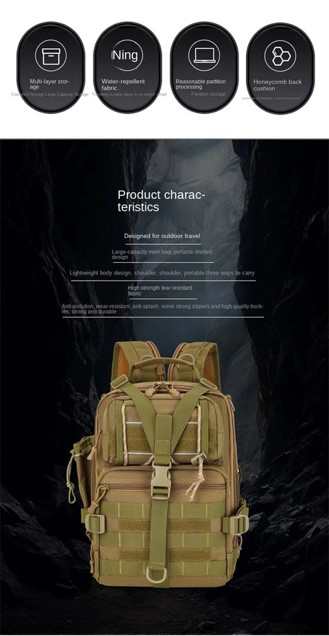 Oulylan Versatile Tactical Travel Camping Backpack BEZET