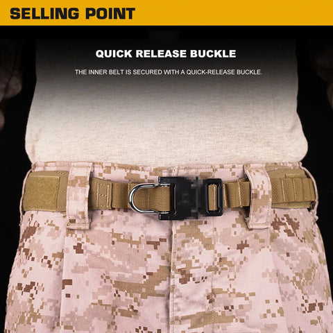 Tactical Belt Molle Quick Release Metal BEZET Belts 2 in 1