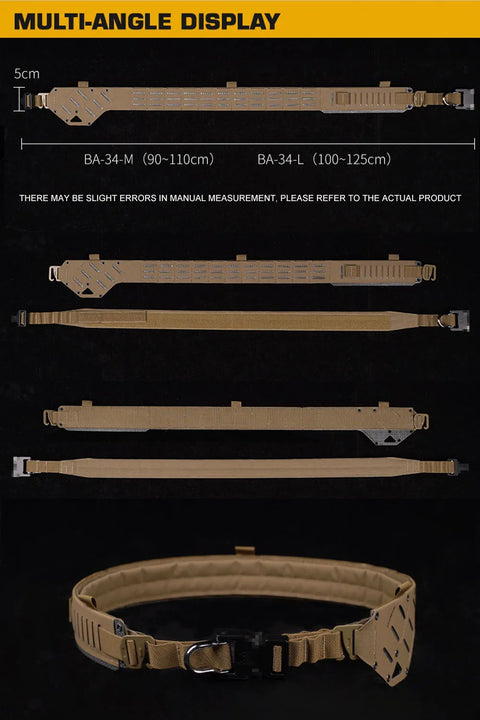 Tactical Belt Molle Quick Release Metal BEZET Belts 2 in 1