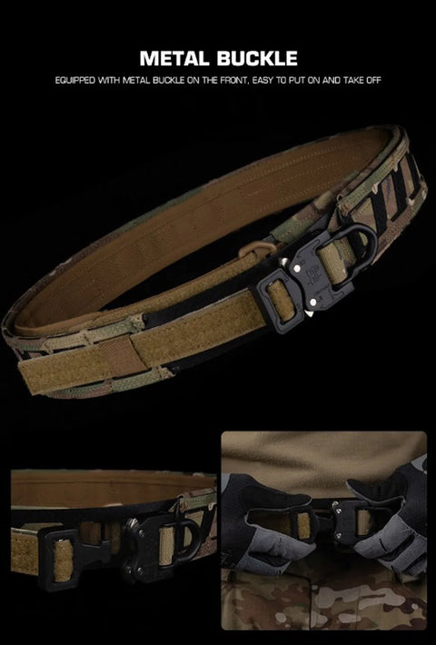 Magnetic Tactical Battle Belt MOLLE Double Layer BEZET