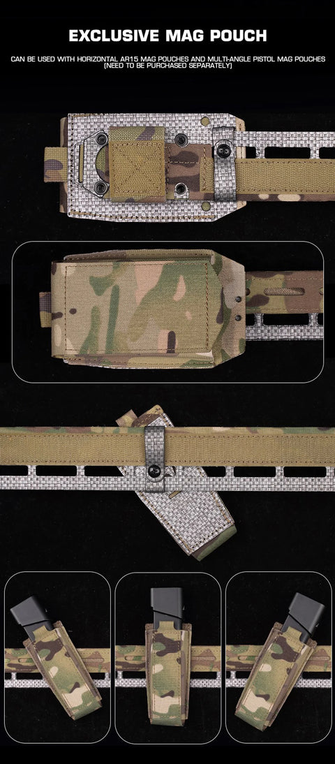 Taktický opasek Molle 2 v 1 Lehký lovecký výcvikový bojový opasek BEZET