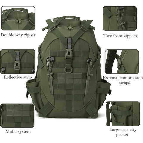 Tactical Backpack Camping Hiking Backpacks BEZET 40L