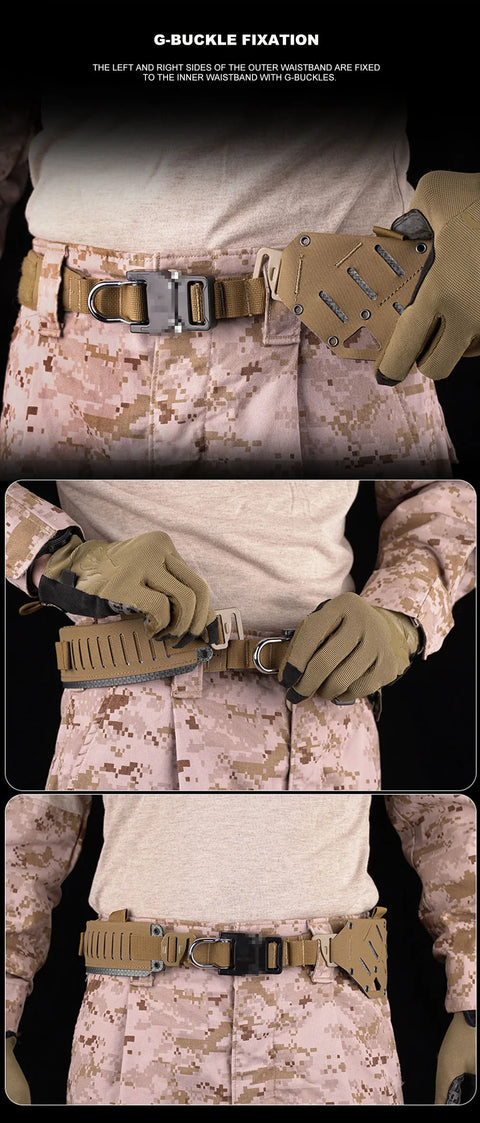 Tactical Belt Molle Quick Release Metal BEZET Belts 2 in 1