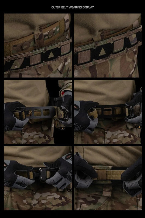 Magnetic Tactical Battle Belt MOLLE Double Layer BEZET