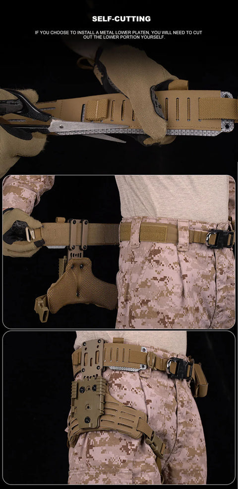 Tactical Belt Molle Quick Release Metal BEZET Belts 2 in 1