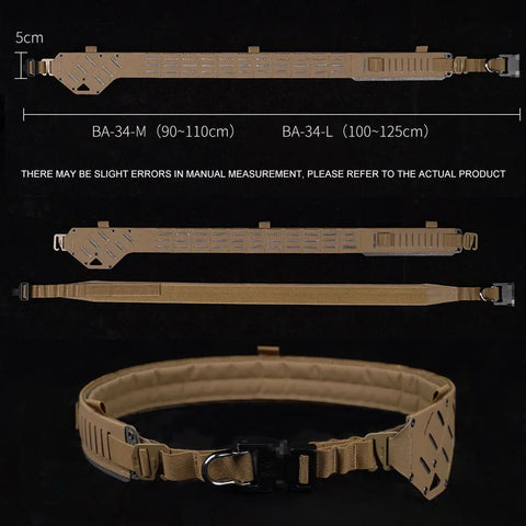 Tactical Belt Molle Quick Release Metal BEZET Belts 2 in 1