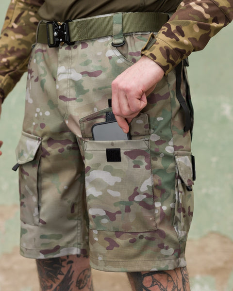 Męskie taktyczne spodenki cargo Machete camouflage