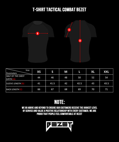 T-SHIRT TACTICAL COMBAT BEZET KHAKI