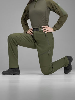 Штани карго тактичні жіночі Softshell BEZET Techwear хакі