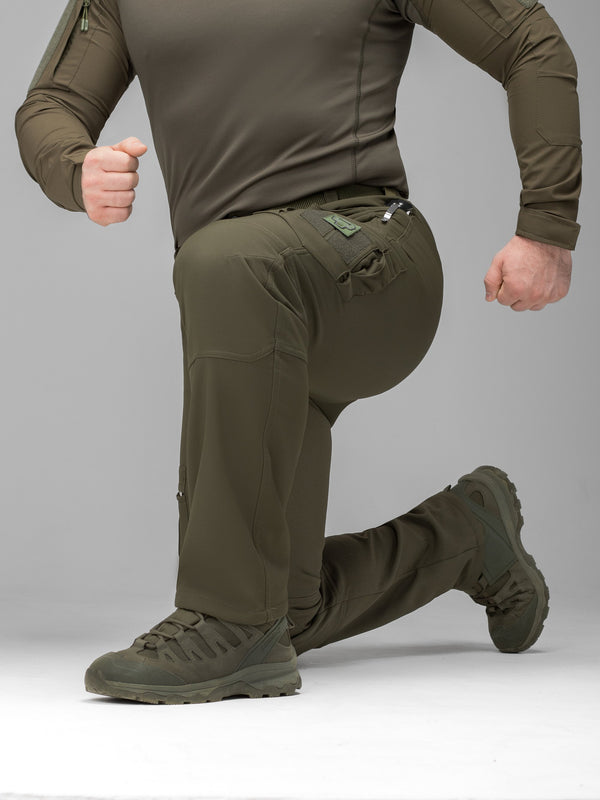 Зимові штани карго тактичні Softshell BEZET Ешелон хакі